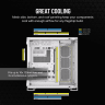6500X Mid-Tower Dual Chamber PC Case - White/Satin Gray Aluminum