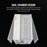 2500D AIRFLOW Mid-Tower Dual Chamber PC Case - White