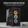 iCUE 5000D RGB AIRFLOW Mid-Tower Case, Black - 3x AF120 RGB ELITE Fans - iCUE Lighting Node PRO Controller - High-airflow Design