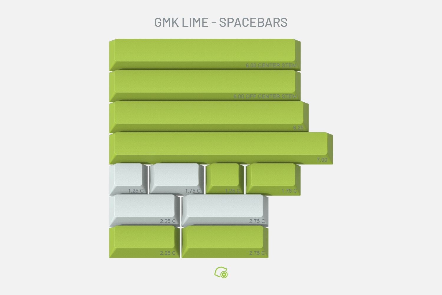 Drop GMK Lime Custom Keycap Set - Spacebars
