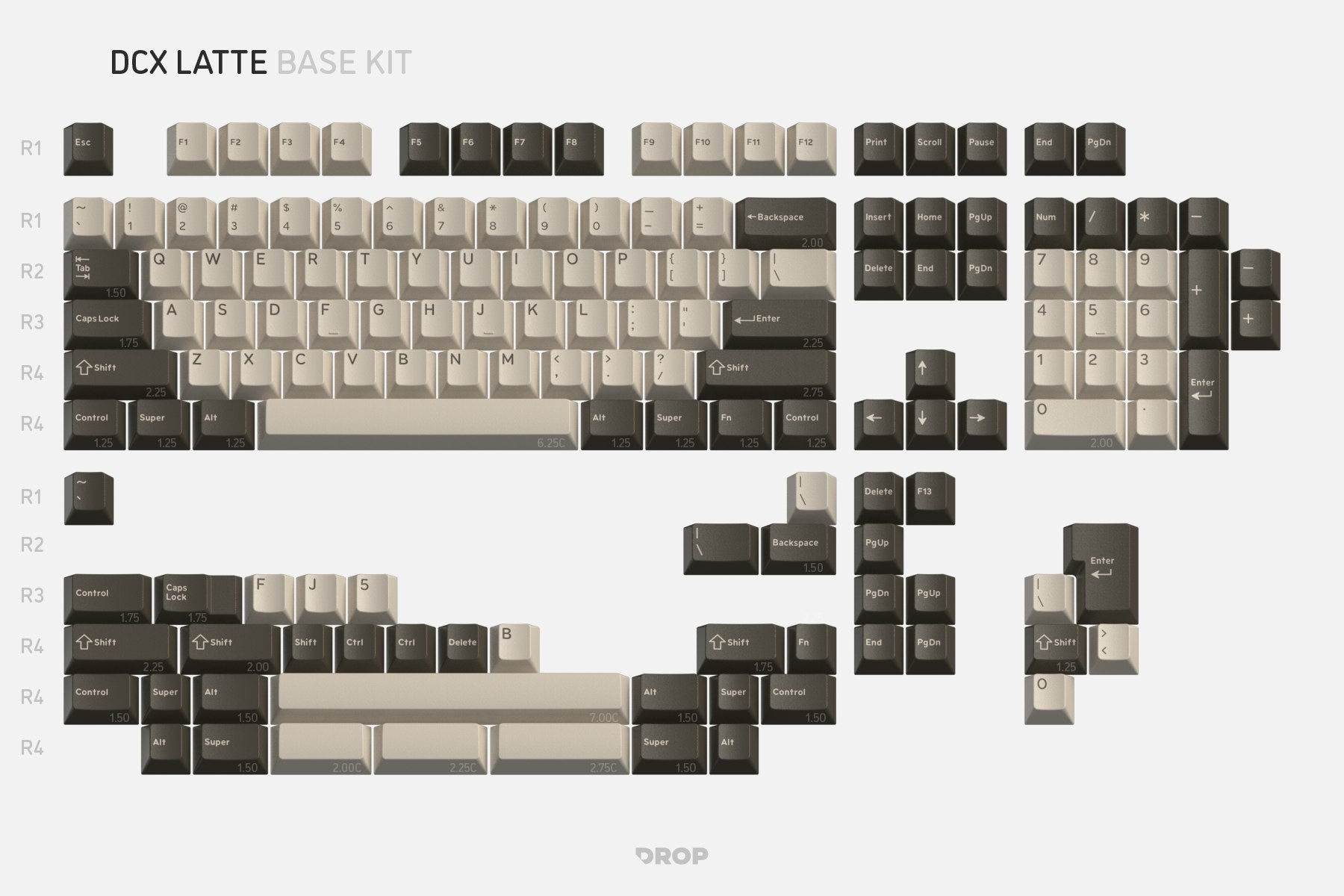 Drop DCX Latte Keycap Set