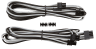 Premium Individually Sleeved PCIe Cables with Single Connector, Type 4 (Generation 3) - White/Black