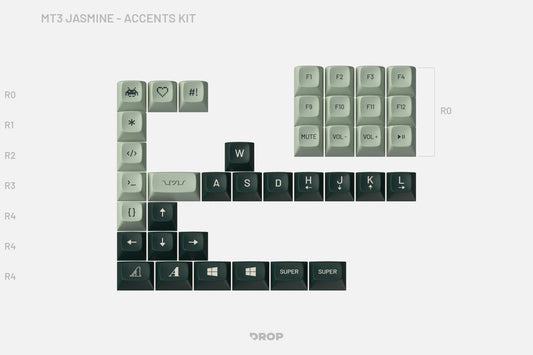 Drop MT3 Jasmine Keycap Set - Accents