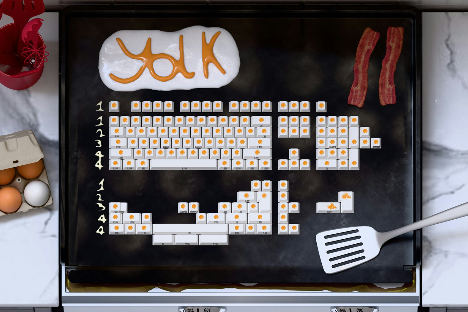 Drop + Bees.Keys DCD Yolk Keycap Set