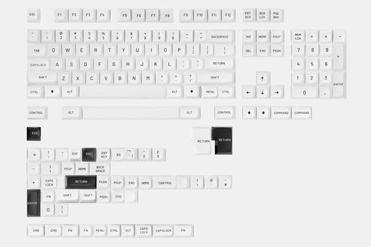 Drop MT3 Black-on-White Keycap Set - Base Kit