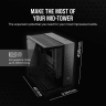 6500X Mid-Tower Dual Chamber PC Case - Black/Obsidian Aluminum