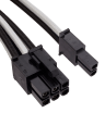 Premium Individually Sleeved PSU Cable Kit Pro Package, Type 4 (Generation 3) - White/Black