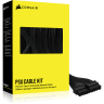 Premium Individually Sleeved Type-5 PSU Cables Starter Kit, Black