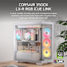3500X LX-R RGB iCUE LINK Mid-Tower PC Case - White