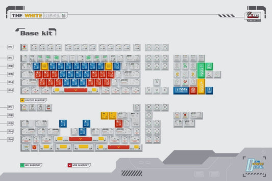 Drop + ArqKeebs DCD White Devil Keycap Set - Base