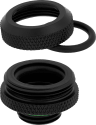 Hydro X Series XF Hardline 14mm OD Fitting Four Pack — Black