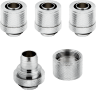 Hydro X Series XF Compression 10/13mm (3/8” / 1/2”) ID/OD Fitting Four Pack — Chrome
