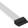 Premium Individually Sleeved Serial ATA (SATA) Cable (4 connectors) Type 5 Gen 5, White