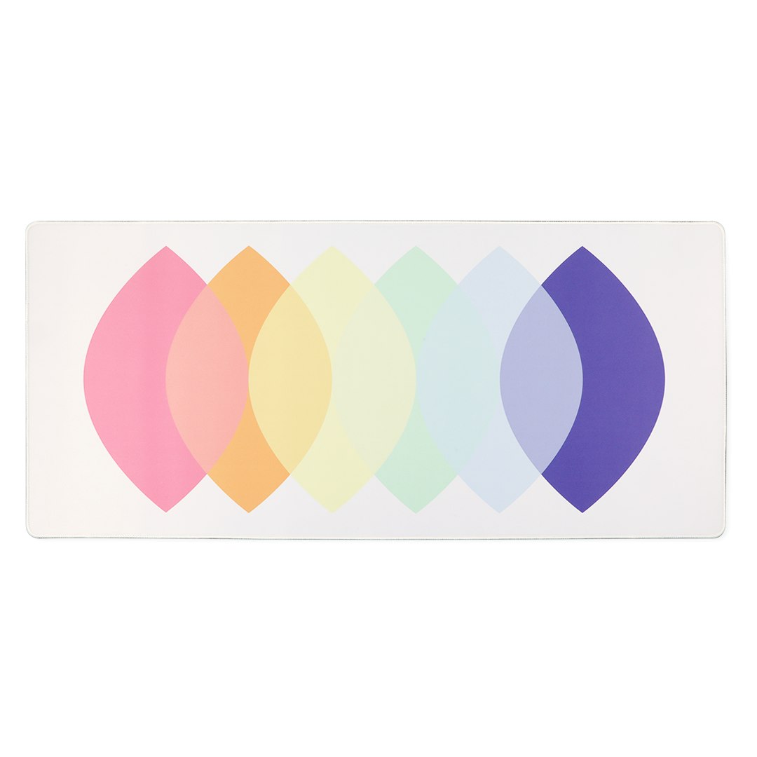 Drop Canvas Desk Mat - Rainbow Leaves