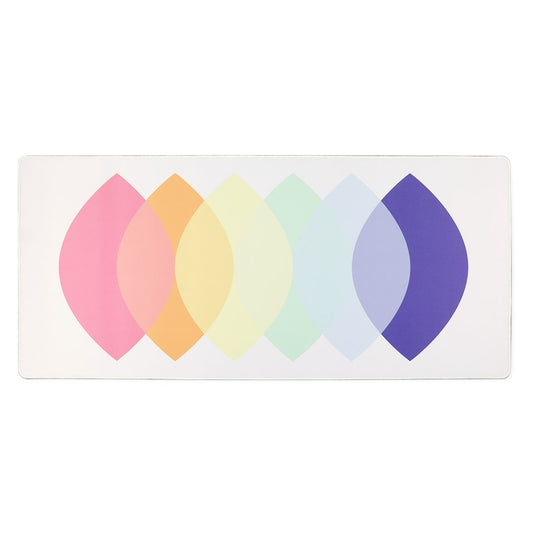 Drop Canvas Desk Mat - Rainbow Leaves