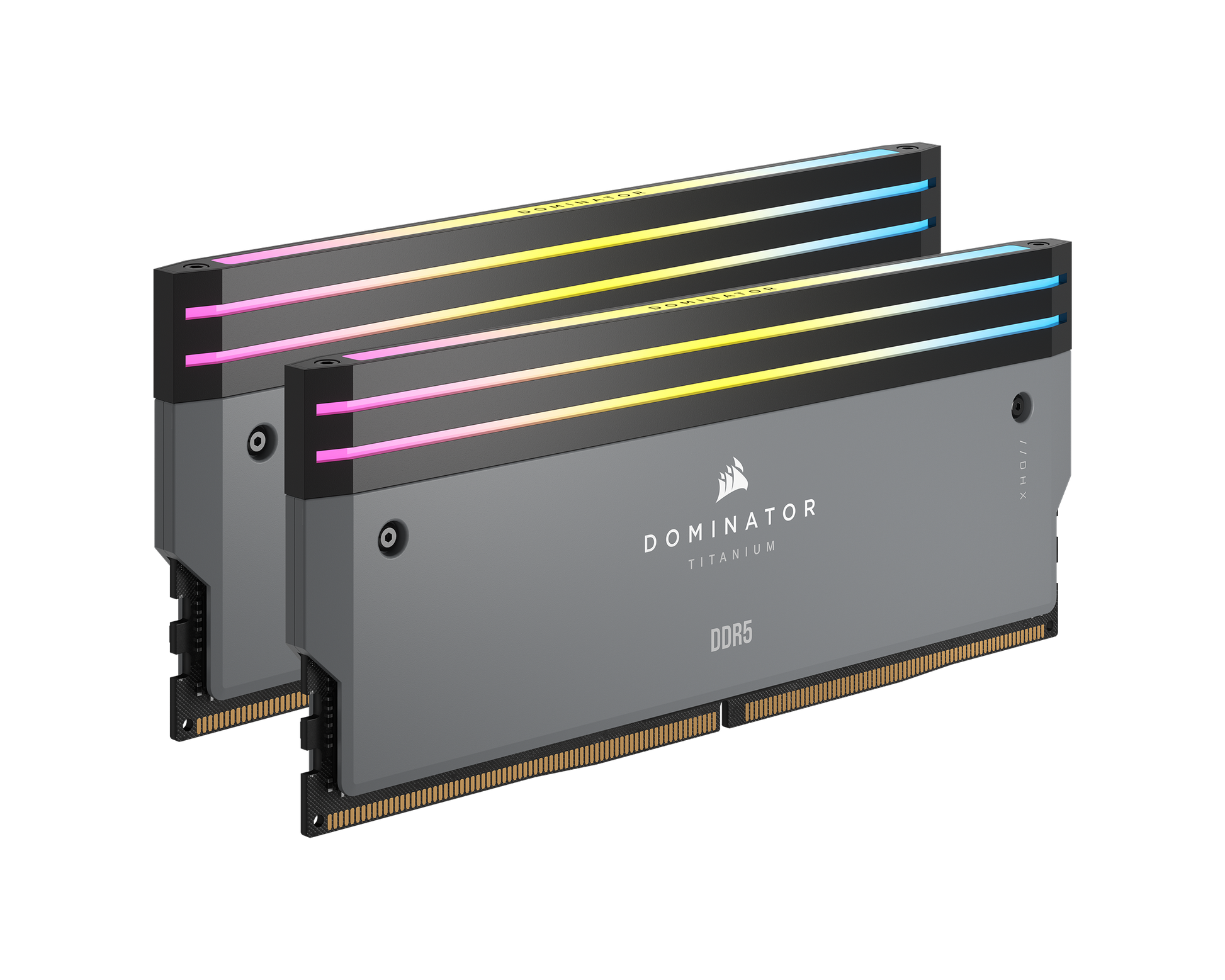 DOMINATOR® TITANIUM RGB 32GB (2x16GB) DDR5 DRAM Up To 6000MT/s CL30 AMD EXPO & Intel XMP Memory Kit — Grey