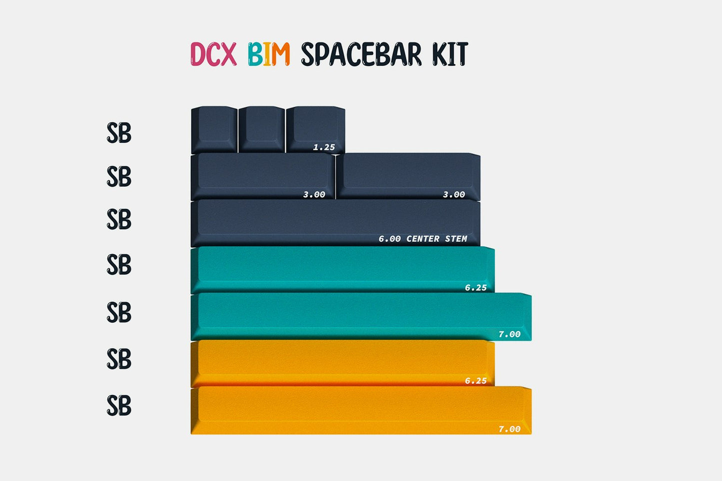 Drop + Balance DCX BIM Keycap Set - Spacebars