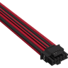 Premium Individually Sleeved 12+4pin PCIe Gen 5 12V-2x6 600W Cable Type 5 Gen 5, Red/Black