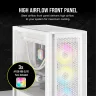 iCUE 5000D RGB AIRFLOW Mid-Tower Case, True White - 3x AF120 RGB ELITE - White Fans - iCUE Lighting Node PRO Controller - High-airflow Design