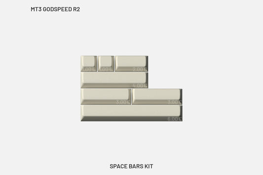 Drop + MiTo MT3 Godspeed R2 Keycap Set - Space Bars Kit