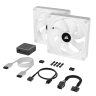 iCUE LINK QX140 RGB 140mm PWM PC Fans Starter Kit with iCUE LINK System Hub - White