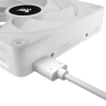 iCUE LINK QX120 RGB 120mm PWM PC Fans Starter Kit with iCUE LINK System Hub - White
