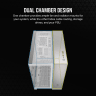 6500X Mid-Tower Dual Chamber PC Case - White/Satin Gray Aluminum