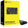 Premium Individually Sleeved Type-5 PSU Cables Pro Kit, White/Black