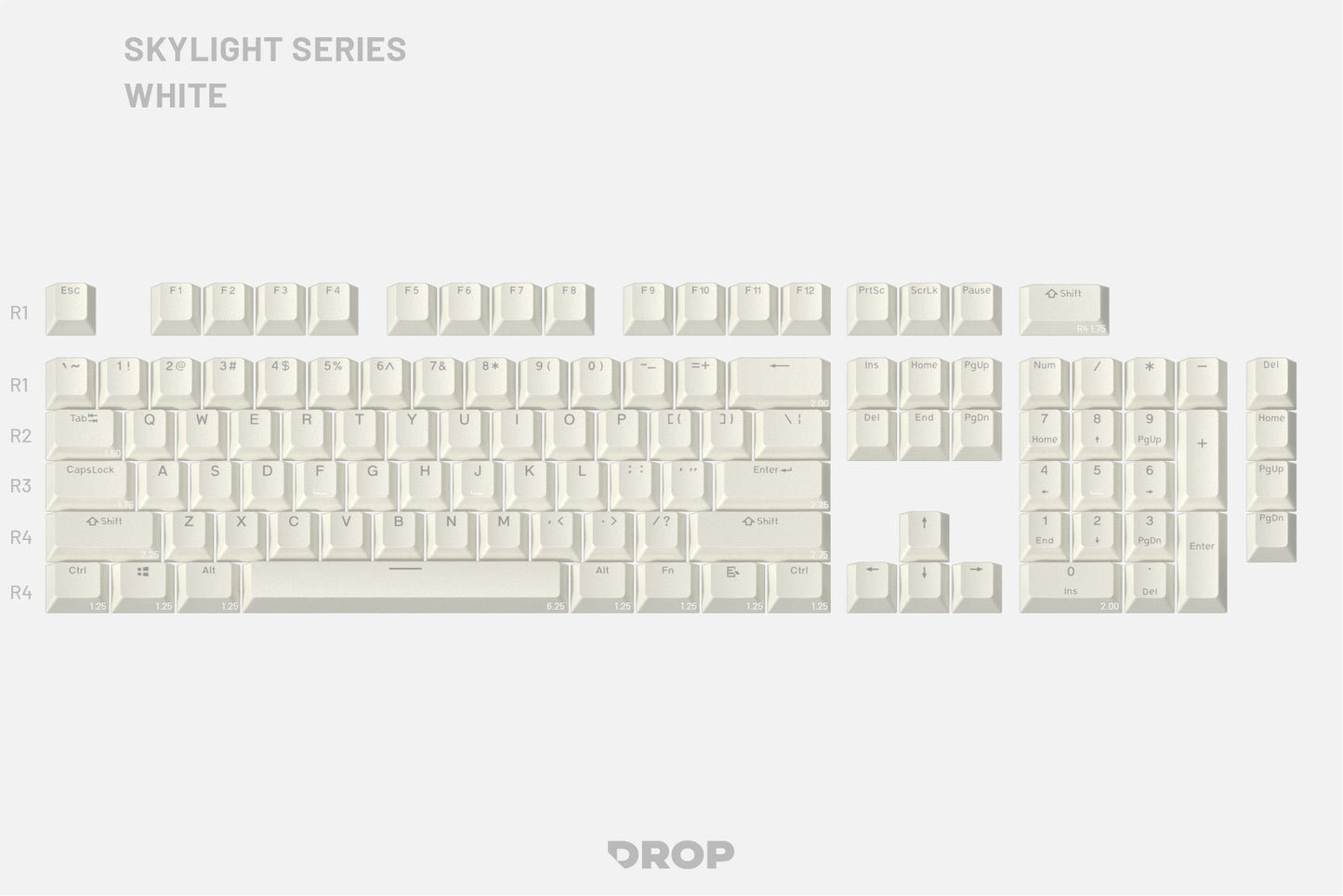 Drop Skylight Series Keycap Set - White