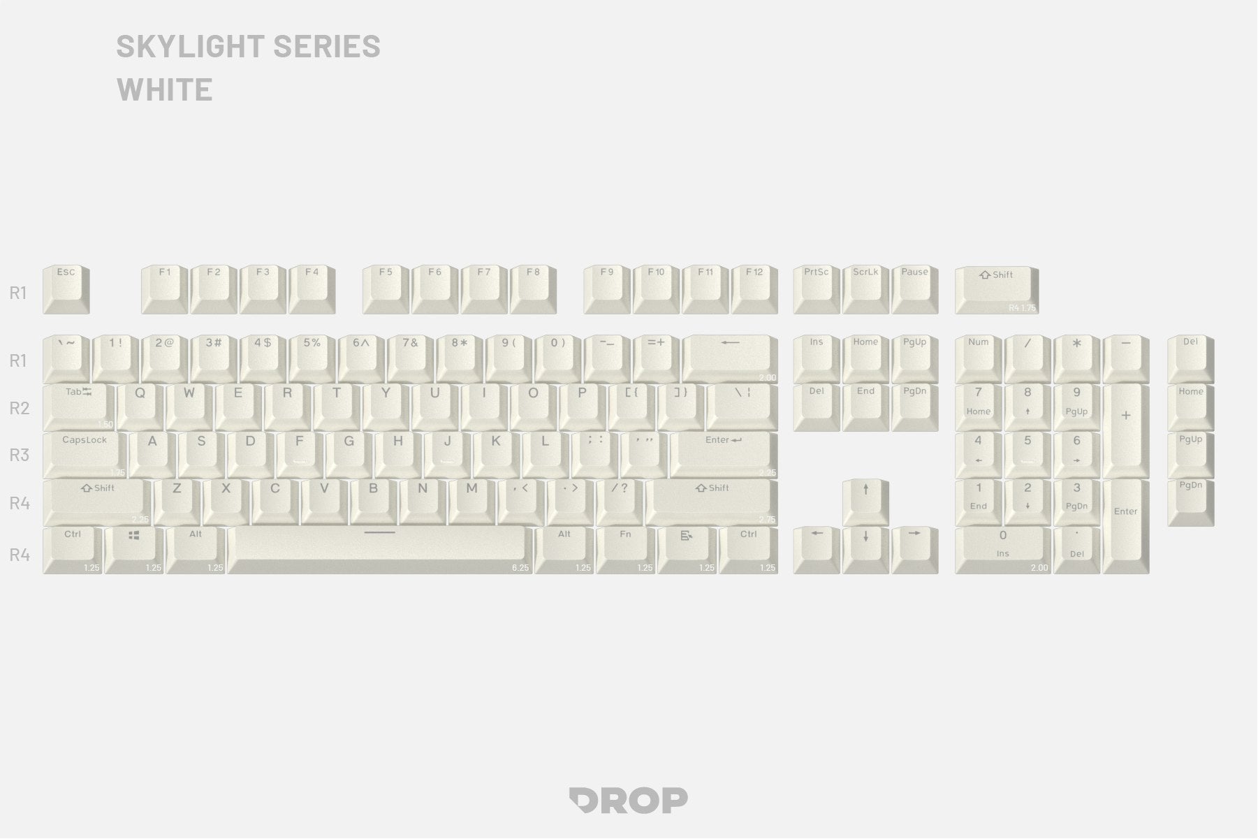 Drop Skylight Series Keycap Set - White