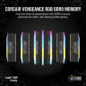 VENGEANCE® RGB 64GB (2x32GB) DDR5 DRAM Up To 6400MT/s CL32 Memory Kit — Black