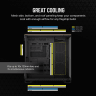6500X Mid-Tower Dual Chamber PC Case - Black/Walnut Wood