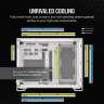 2500D AIRFLOW Mid-Tower Dual Chamber PC Case - White