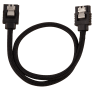 Premium Sleeved SATA 6Gbps 30cm Cable — Black