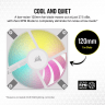 iCUE AF120 RGB SLIM 120mm PWM Fluid Dynamic Bearing Fan — White Twin Pack