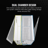 6500D AIRFLOW Mid-Tower Dual Chamber PC Case - White