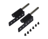 Carbide 678C Tempered Glass Door Hinges, Black