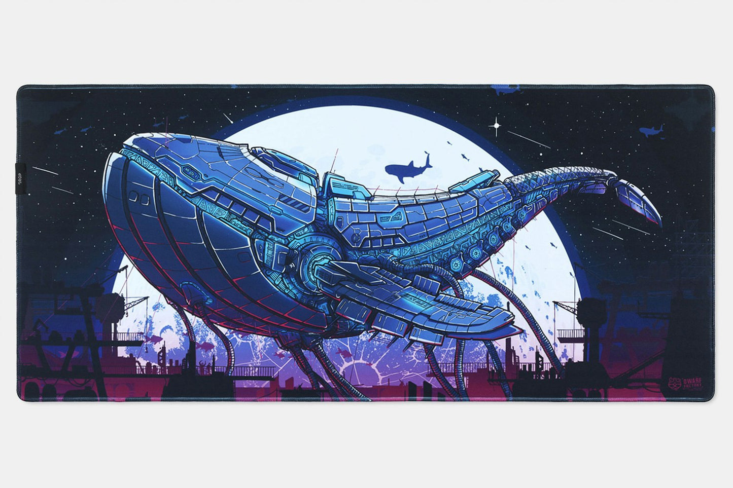 Drop + Dwarf Factory McWhale Desk Mat - Blue