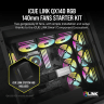iCUE LINK QX140 RGB 140mm PWM PC Fans Starter Kit with iCUE LINK System Hub