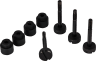 Crystal 680X RGB Top Tempered Glass Hex Screws, Black