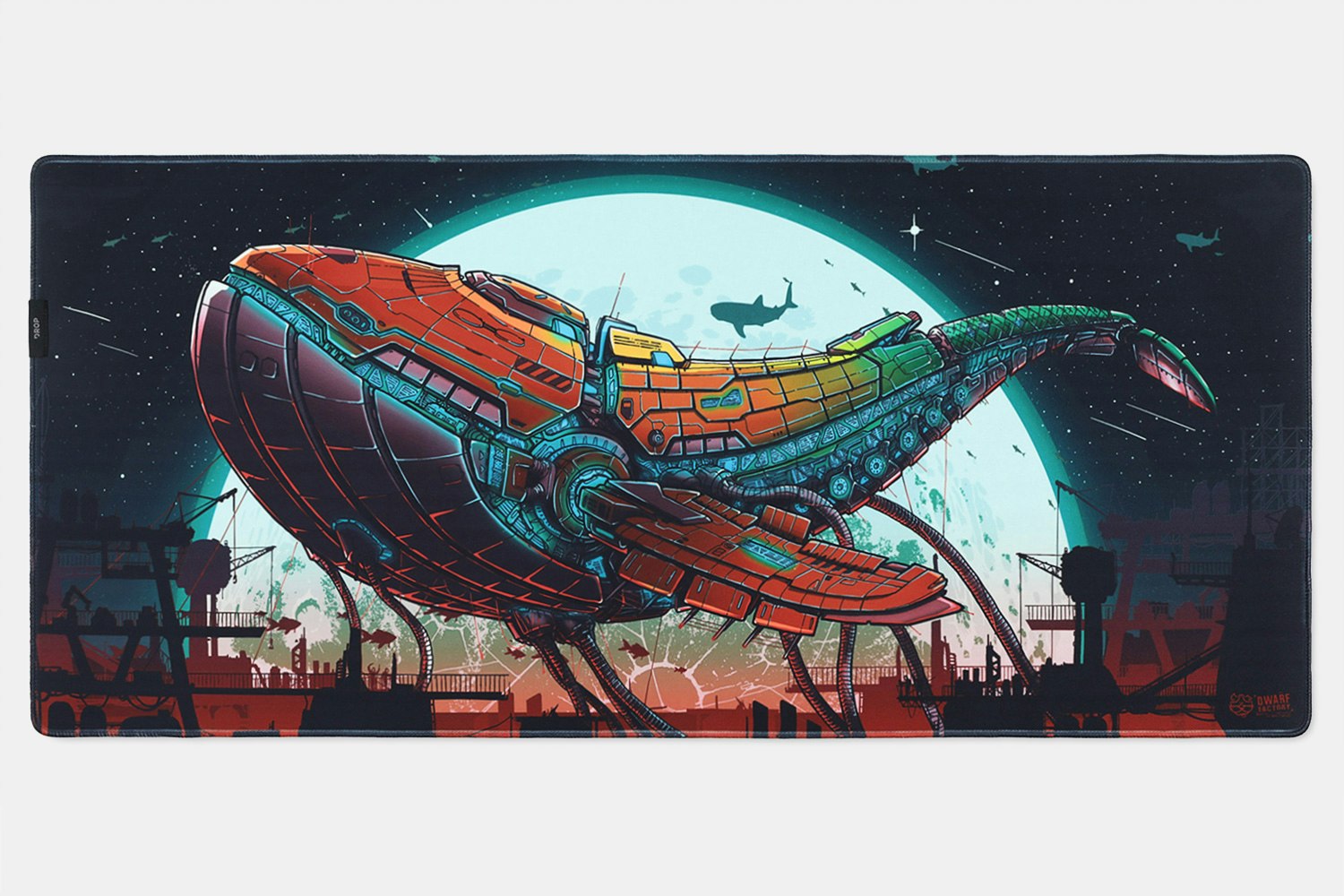 Drop + Dwarf Factory McWhale Desk Mat - Orange