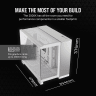 2500X Micro ATX Dual Chamber PC Case - White/Satin Gray Aluminum