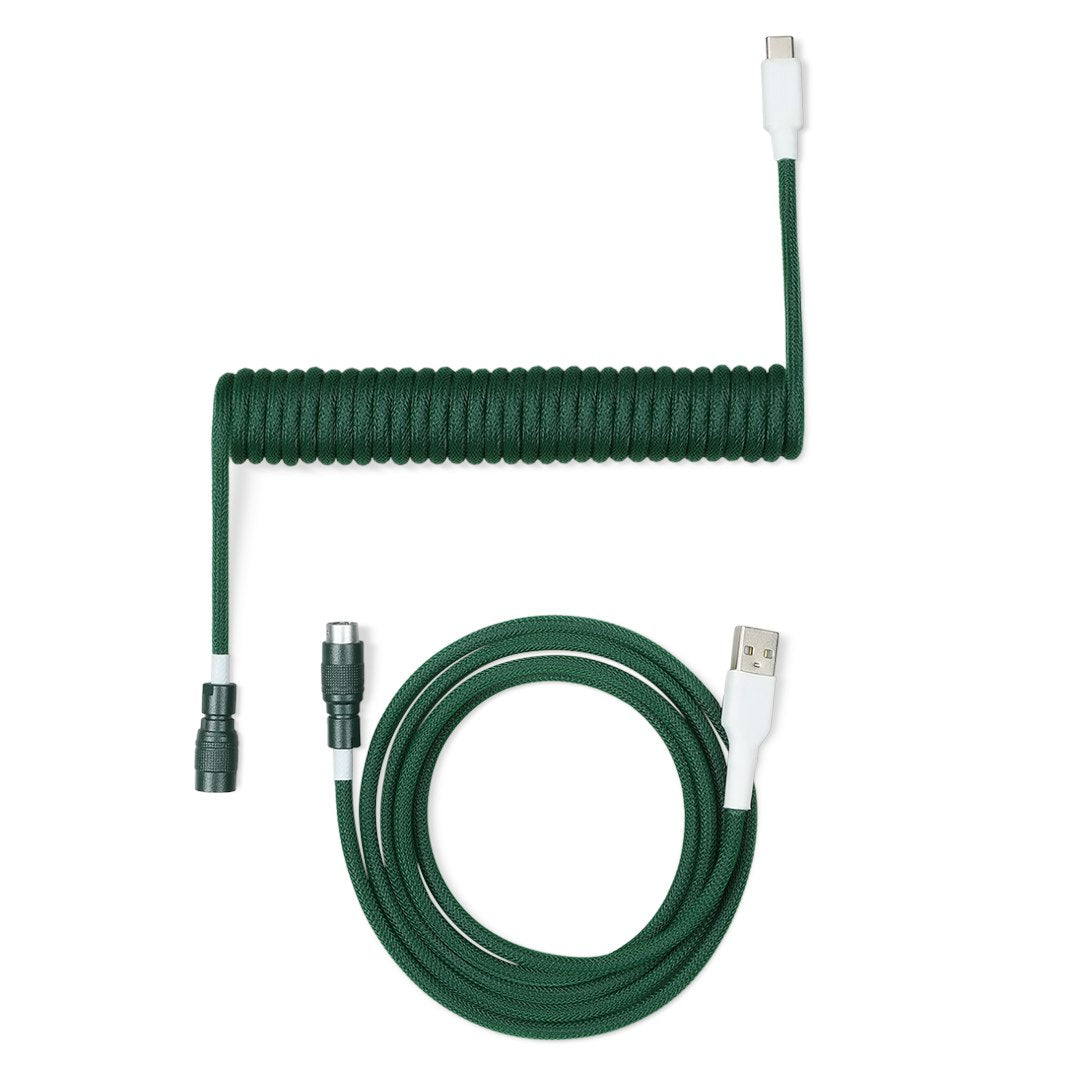 Drop Emerald Coiled YC8 Keyboard Cable