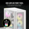 iCUE 4000D RGB AIRFLOW Mid-Tower Case, True White - 3x AF120 RGB ELITE White Fans - iCUE Lighting Node PRO Controller - High-airflow Design