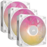 iCUE LINK RX120 MAX RGB 120mm PWM Thick Fans Starter Kit - White