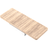 Platform 4 Desk Extension, Wood, Light Pine stain