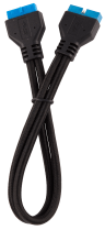 Premium Sleeved Front Panel Extension Kit 30cm — Black