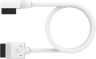 iCUE LINK Cable, 1x 600mm with Straight/Slim 90° connectors, White