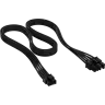 Premium Individually Sleeved PCIe Cable (Single Connector) Type 5 Gen 5, Black