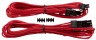 Premium Individually Sleeved PCIe Cables with Single Connector, Type 4 (Generation 3) - Red